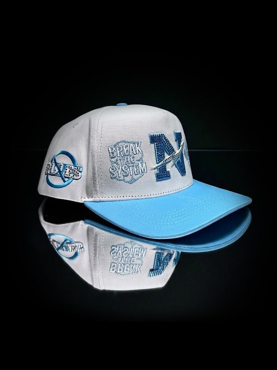Norules Cap White & Sky Blue (UNC)