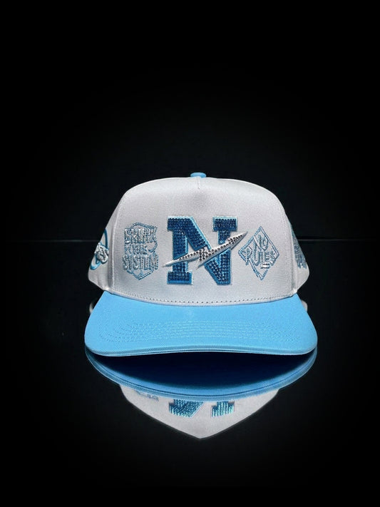 Norules Cap White & Sky Blue (UNC)