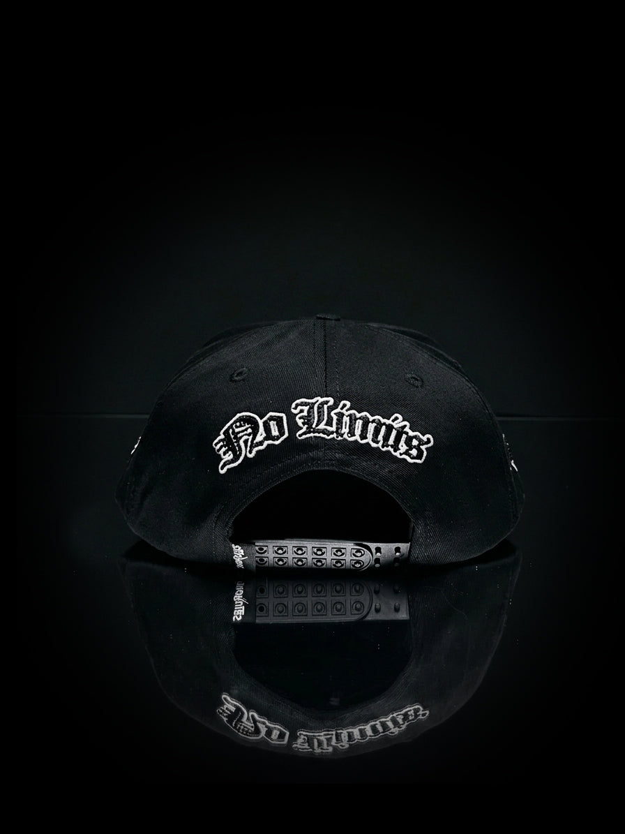 Norules Cap Black & Black (Silver Metallic)